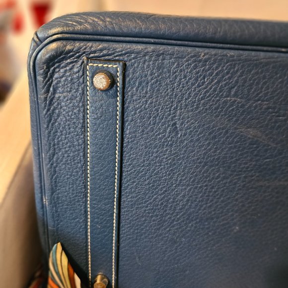 Hermes Birkin 40 Blue Palladium hardware - Picture 10 of 16